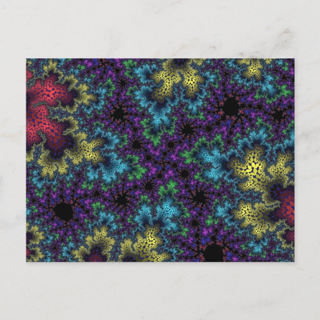 Postal Espectro arco iris coral (Anverso)