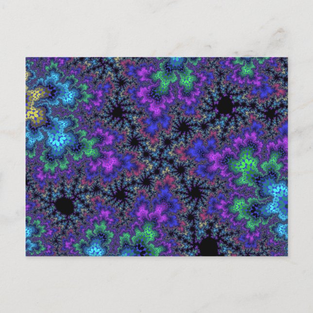 Postal Espectro de color de agua púrpura (Anverso)