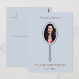 Postal Espejo de mano de fotografía Inspirador elegante y