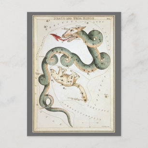 Postal Espejo de Urania, Mapa Celeste de Astronomía Antig