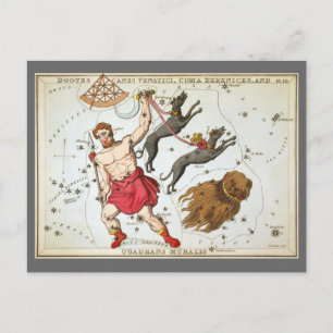 Postal Espejo de Urania, Mapa Celeste de Astronomía Antig