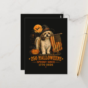 Postal Espeluznante 250 Halloweens Shih Tzu Patriótico 17