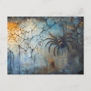 Postal Espeluznante araña de Halloween