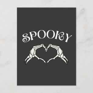 Postal Espeluznante Corazón de Mano - Amor Halloween Únic