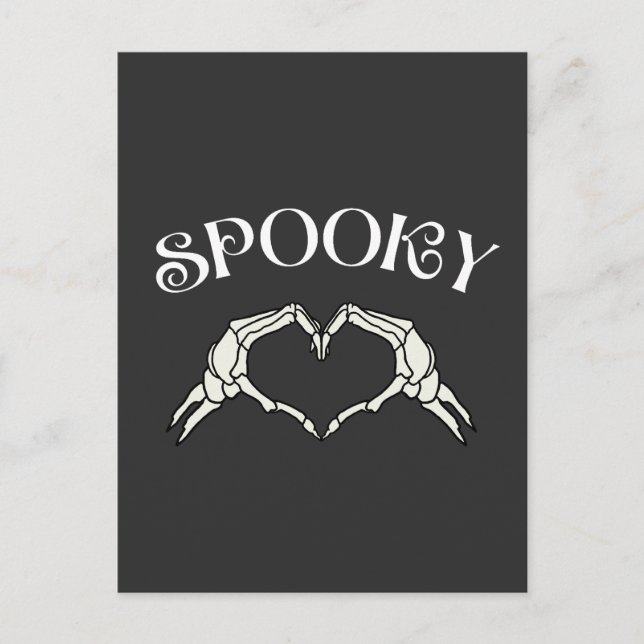 Postal Espeluznante Corazón de Mano - Amor Halloween Únic (Anverso)