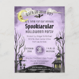 Postal Espeluznante disfraz de Halloween Spooktacular Bla