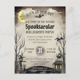 Postal Espeluznante disfraz de Halloween Spooktacular Ton