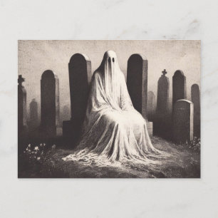 Postal Espeluznante Fantasma En La Postcarta De Gótico De