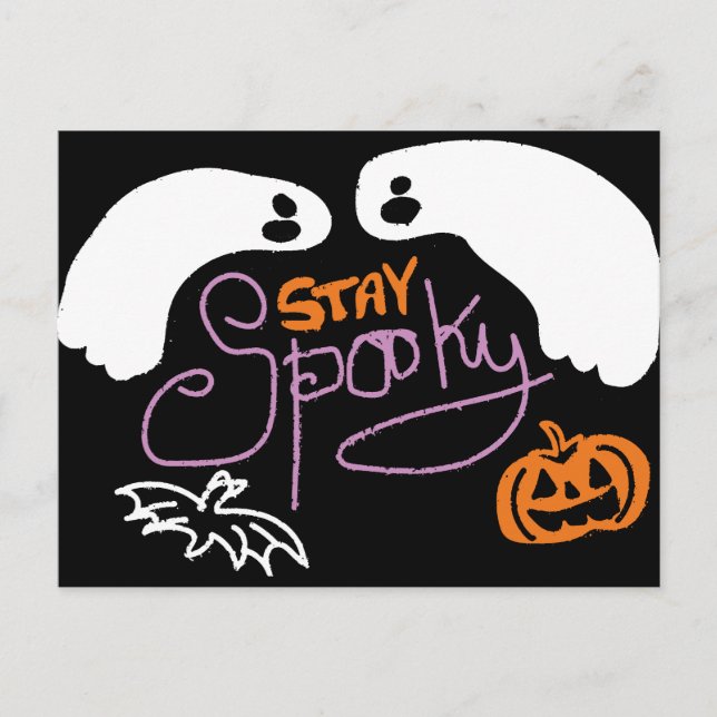 Postal espeluznante halloween (Anverso)