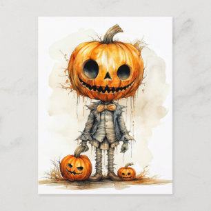 Postal Espeluznante zapatilla gótica de Halloween