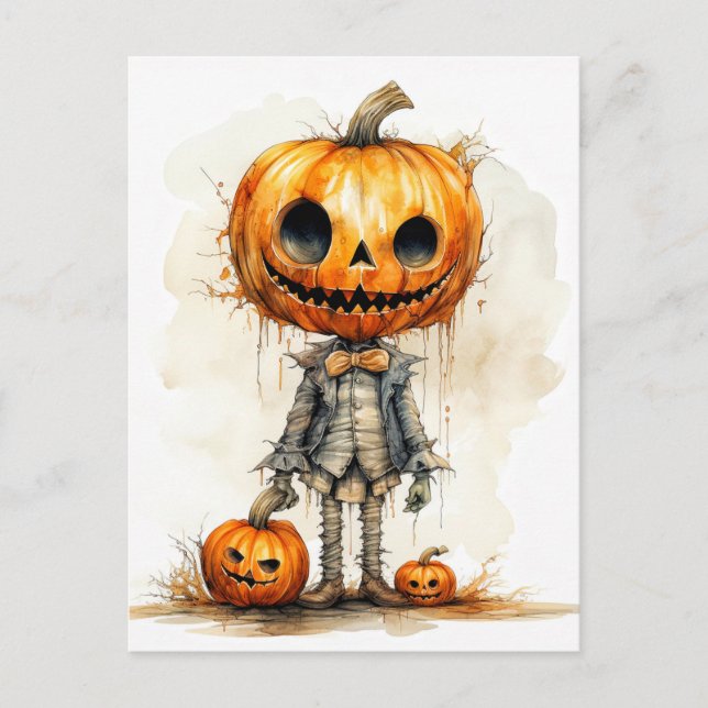 Postal Espeluznante zapatilla gótica de Halloween (Anverso)