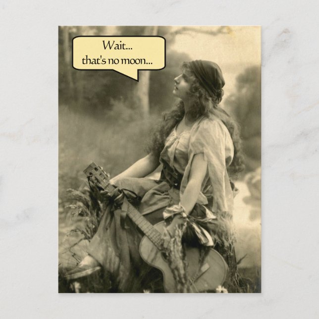 Postal "Espera...eso no es luna" Que el cuarto esté conti (Anverso)