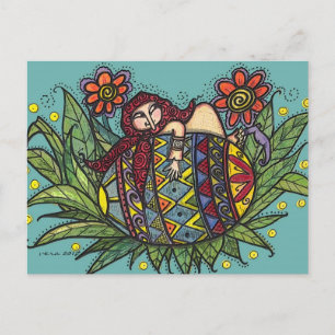 Postal Espera tu arte folclórico ucraniano en Pysanka