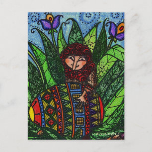 Postal Espera tu arte folclórico ucraniano en Pysanka