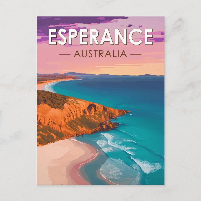 Postal Esperance Australia Viaje al arte (Anverso)
