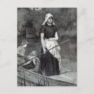 Postal Esperando a padre, desde la 'Hora de descanso', 18