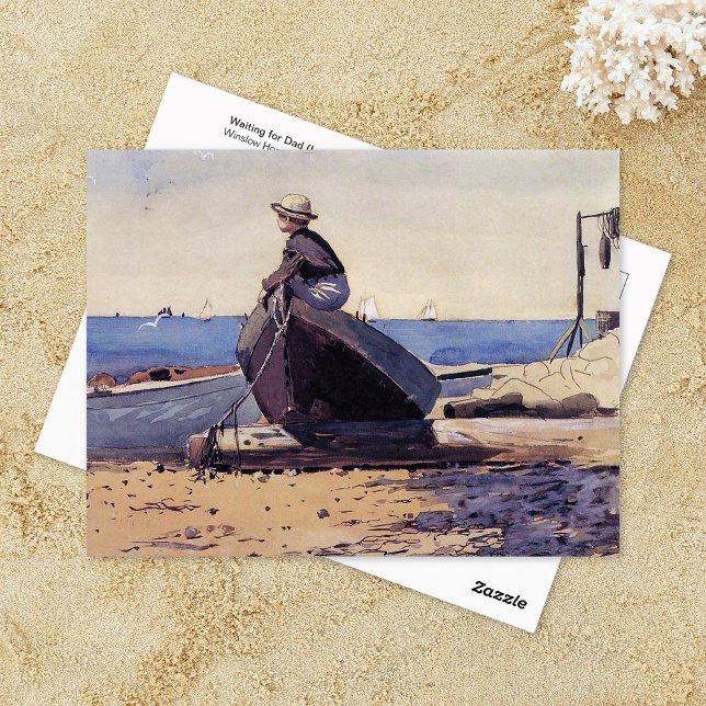 Postal Esperando a papá Winslow Homer (Subido por el creador)