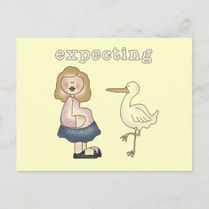 Postal Esperando bebé - Camisetas de cigüeña y regalos