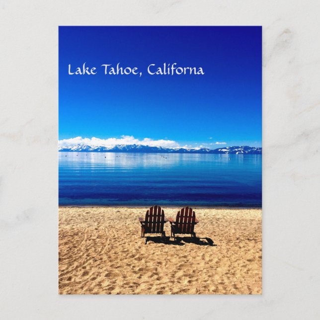 Postal Esperando el verano en el lago Tahoe (Anverso)