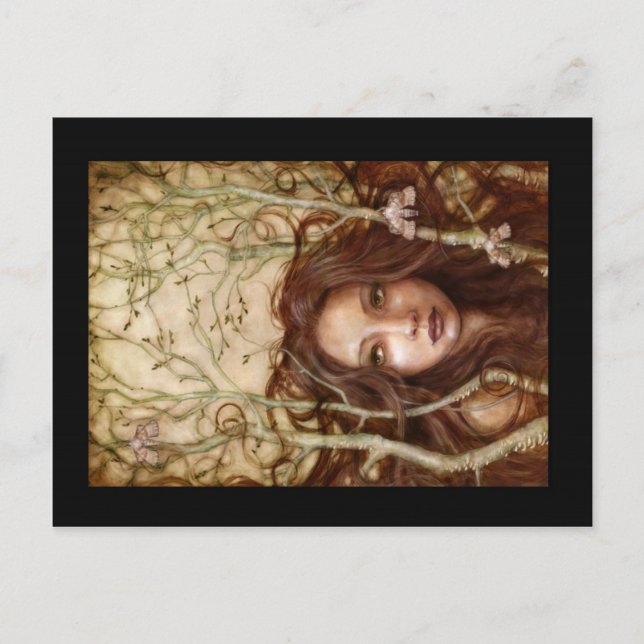 Postal Esperando la primavera (Anverso)