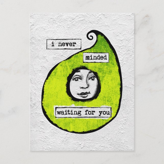 Postal Esperando Su Postcard - Resumen moderno (Anverso)