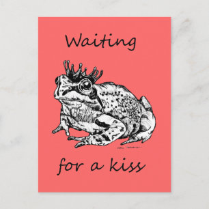 Postal Esperando un beso