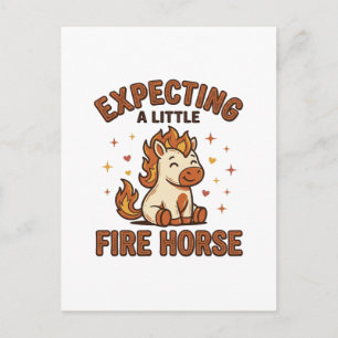 Postal Esperando un pequeño caballo de fuego camiseta vin