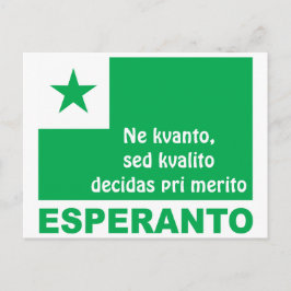 Postal Esperanto / "Ne kvanto, sed kvalito decidas...",