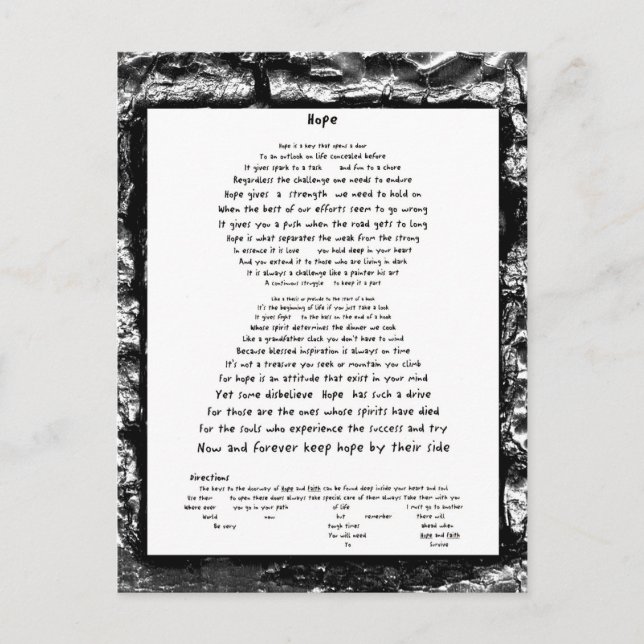 Postal Esperanza (Anverso)