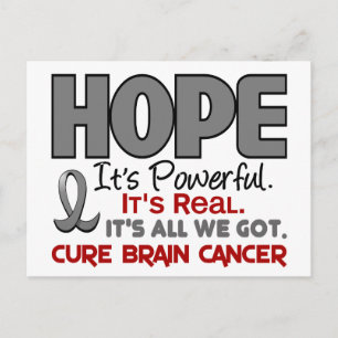 Postal ESPERANZA 1 sobre el cáncer de cerebro