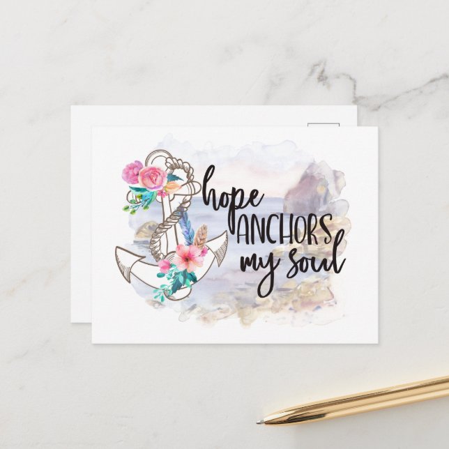 Postal esperanza ancla estímulo del alma arte de la palab (Anverso/Reverso In Situ)