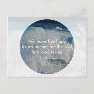 Postal Esperanza - Ancla Inspiradora Postcard-Hebrews6:19