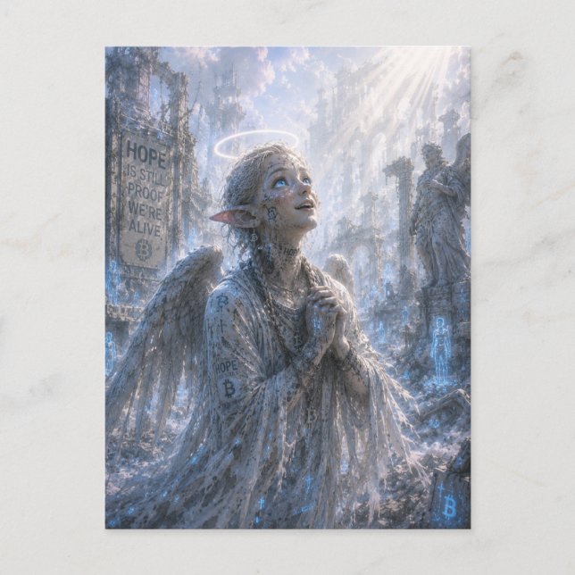 Postal Esperanza / Ángel / Ruinas Celestiales (Anverso)