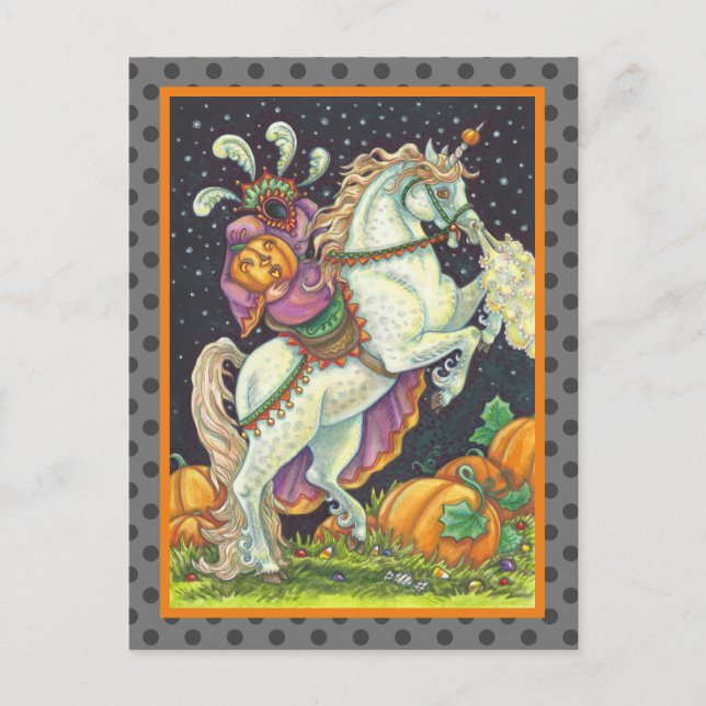POSTAL ESPERANZA DE HOLLOW SLEEPY HORSEWOMAN, HALLOWEEN (Anverso)