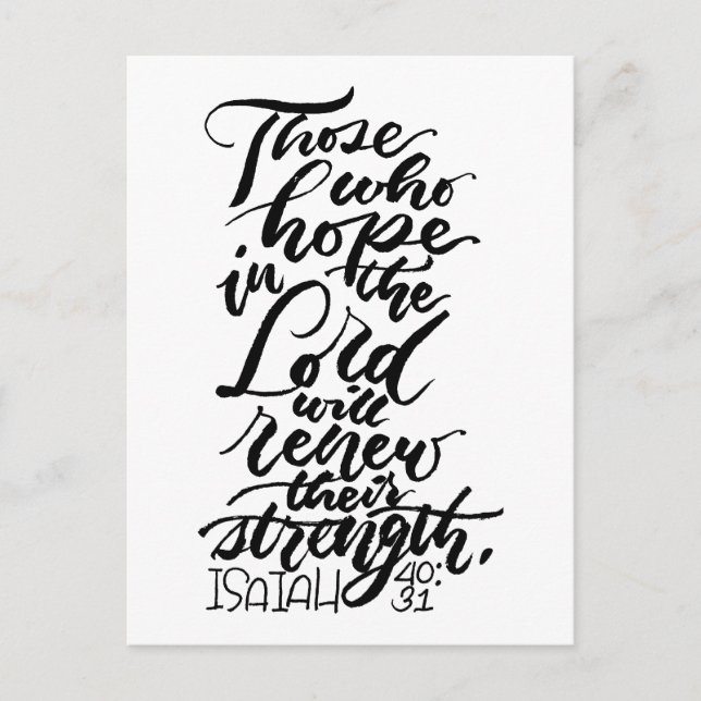 Postal Esperanza en el guión del pincel de Señor (Anverso)