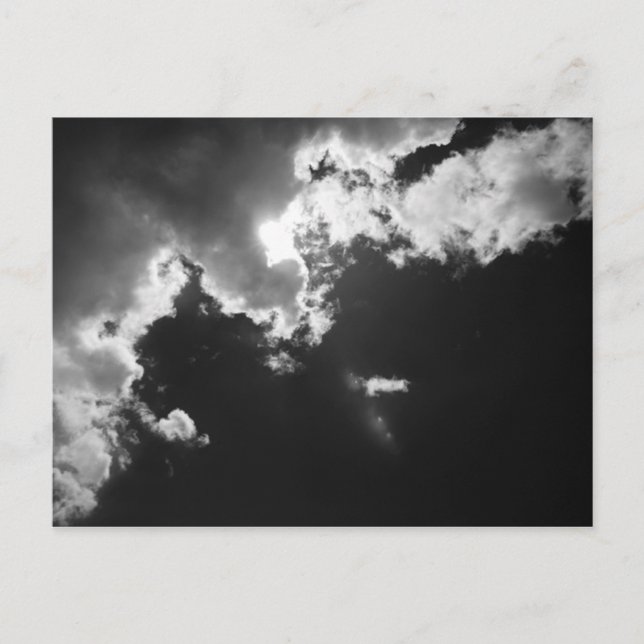 Postal Esperanza en el lado positivo de las nubes. (Anverso)