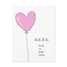 Esperanza - Globo rosa con cita motivacional dulce