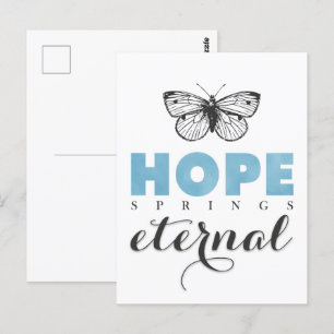 Postal Esperanza Inspiradora suave avanza la mariposa ete