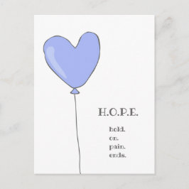 Postal Esperanza - Lilac Balloon con una dulce cita motiv
