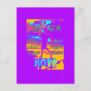 Postal Esperanza psicodélica de EEUU: Arte Neon Unity