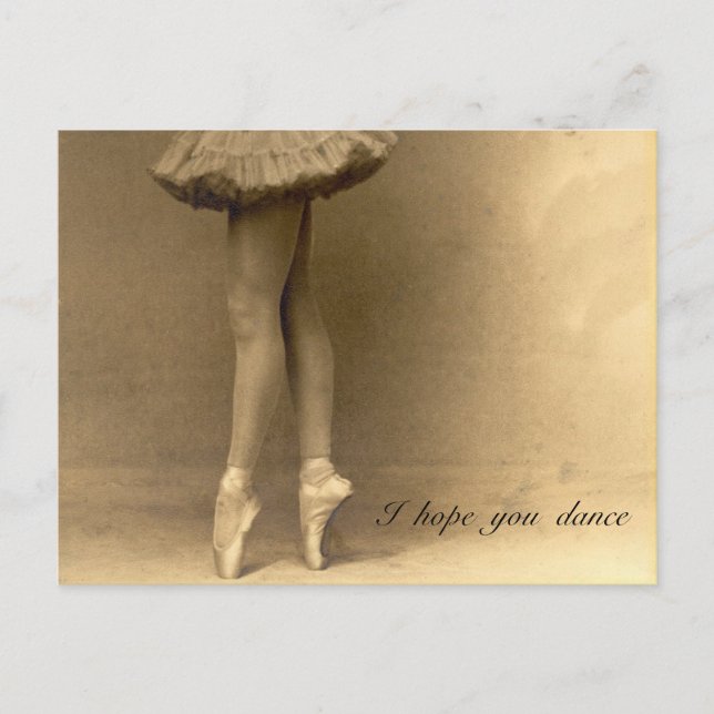 Postal Espero que bailes (Anverso)