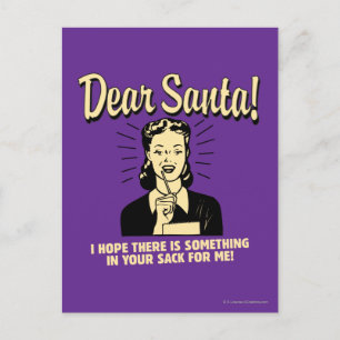 Postal Espero que haya algo en tu saco para mí