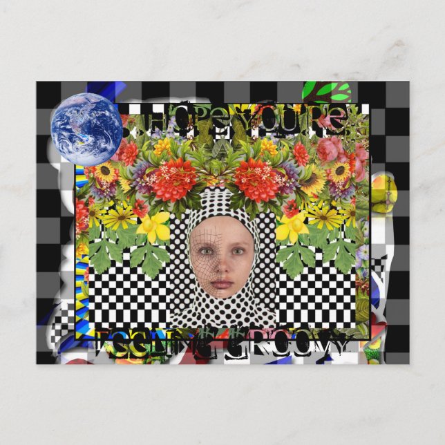 Postal Espero que te sientas groovy (Anverso)