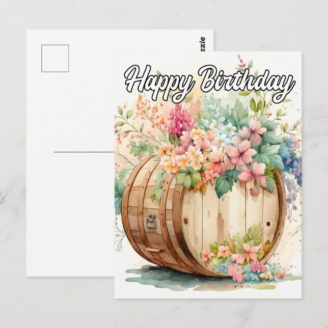 Postal Espero que tengas un feliz cumpleaños (Anverso / Reverso)