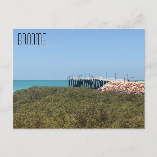 Postal espigón de playa de la ciudad de broome (Anverso)