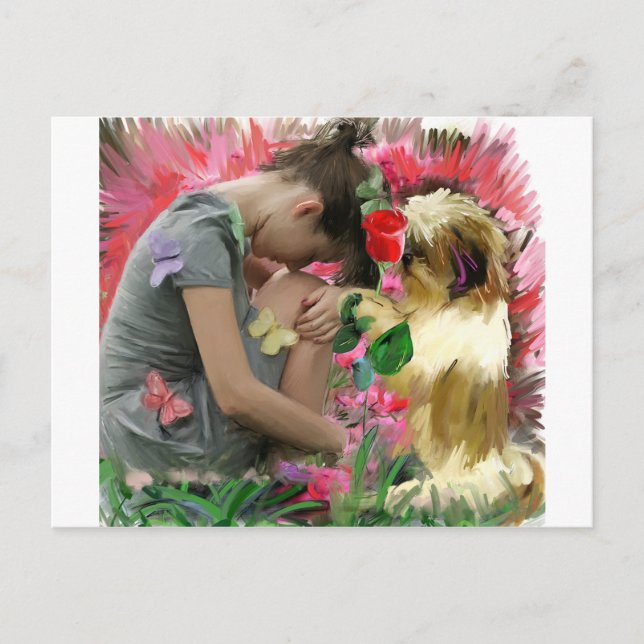 Postal espina en su rosa (Anverso)