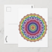 Espiral arcoiris y flor geométrica Mandala