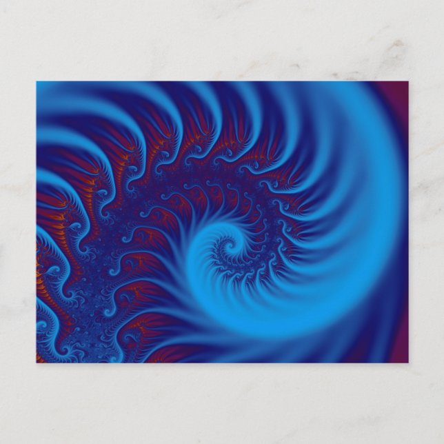 Postal Espiral azul (Anverso)