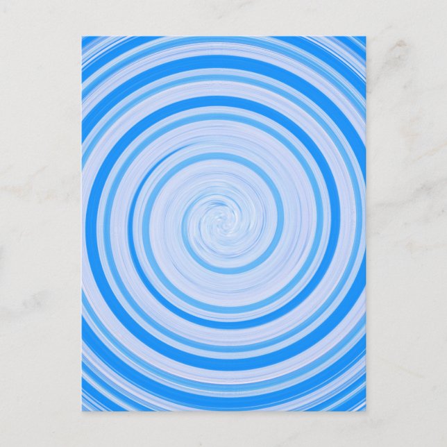 Postal Espiral blanca y azul (Anverso)
