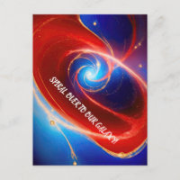 Espiral Cósmica Roja y Azul